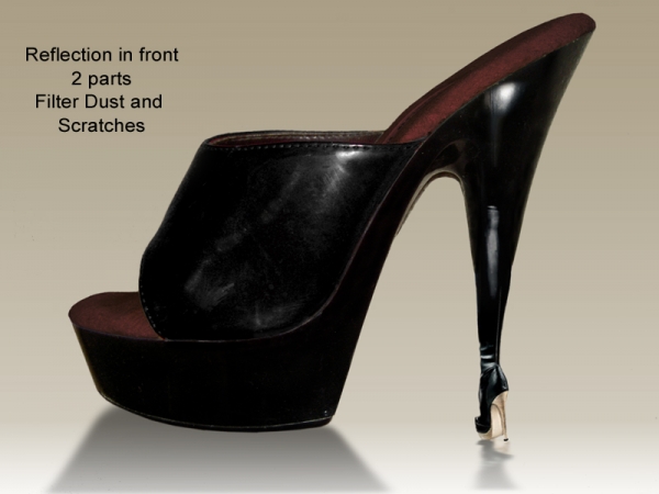 Creation of Black leather shoe: Step 9
